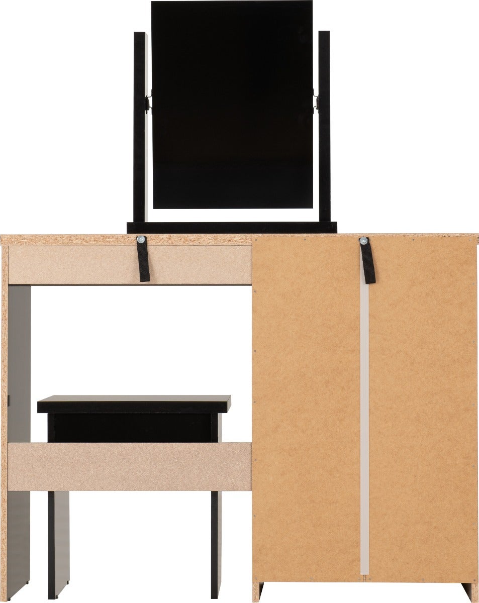 Nevada Dressing Table Set - Black Gloss - view 6