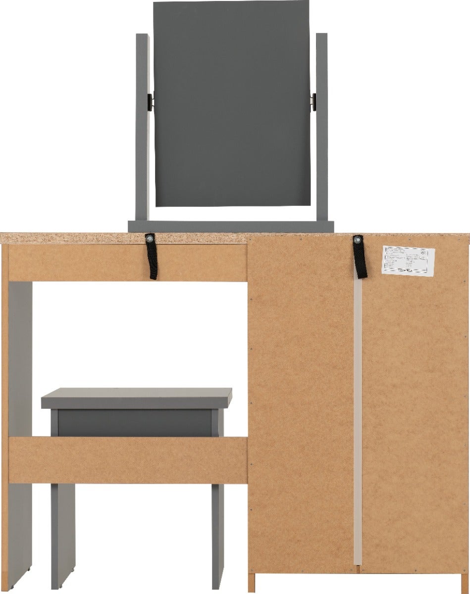 Nevada Dressing Table Set - Grey Gloss - view 6