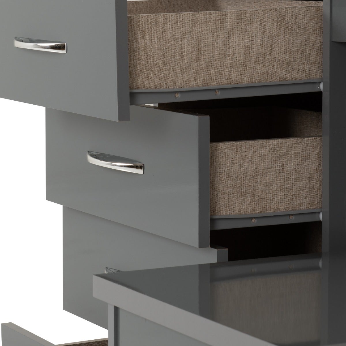 Nevada Dressing Table Set - Grey Gloss - view 7