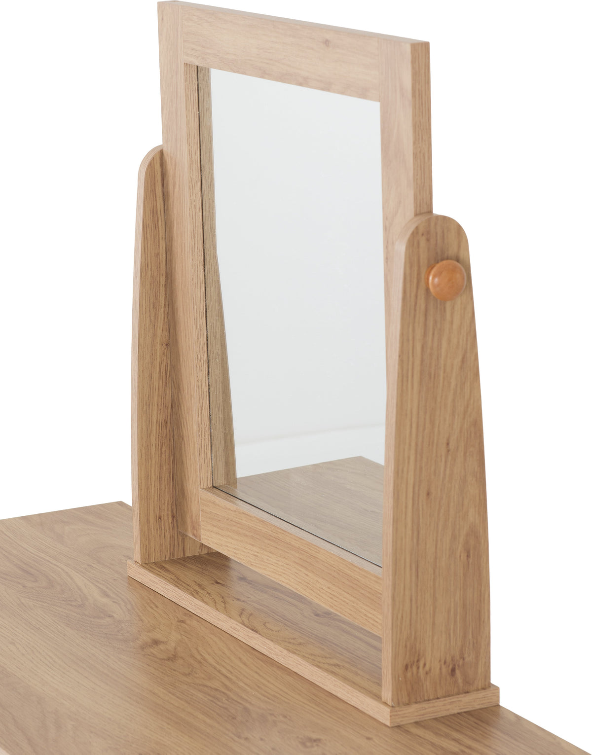 Seville Dressing Table Set - White Gloss/Light Oak Effect Veneer - view 9