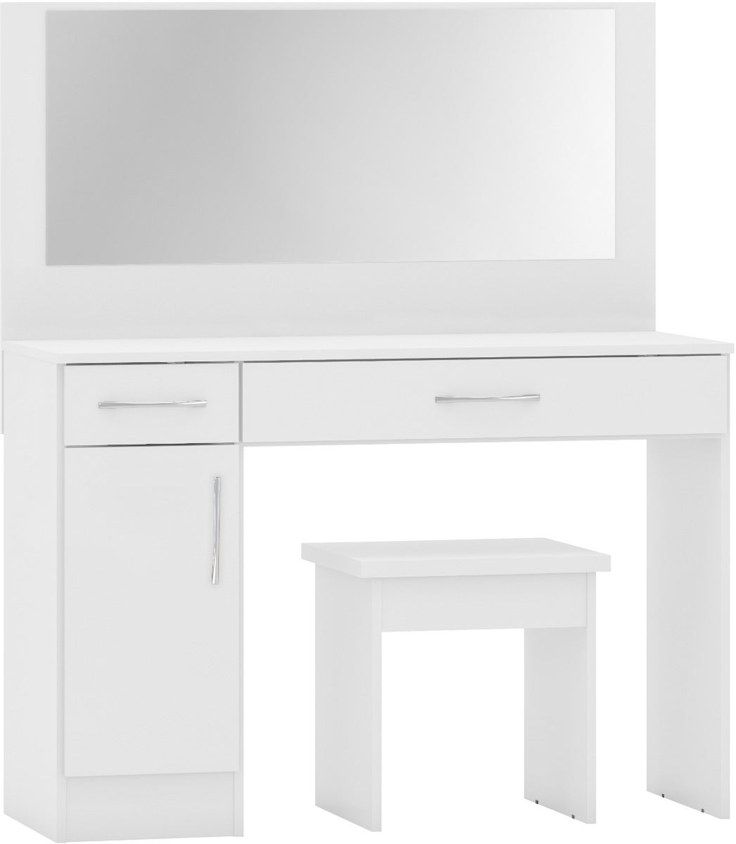 Nevada Vanity/Dressing Table Set - White Gloss - view 2
