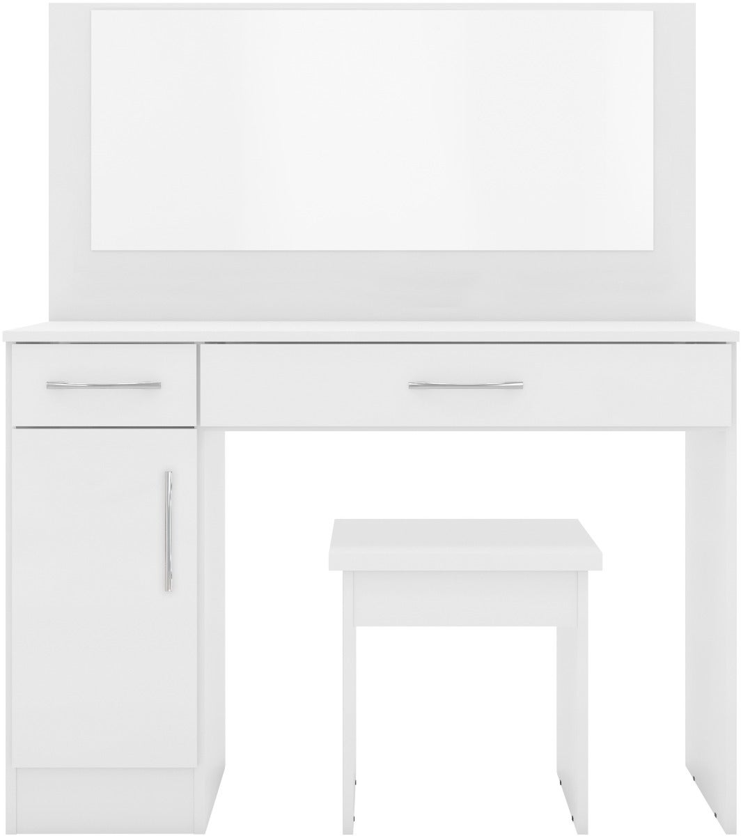 Nevada Vanity/Dressing Table Set - White Gloss - view 3