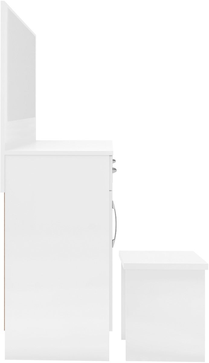 Nevada Vanity/Dressing Table Set - White Gloss - view 5