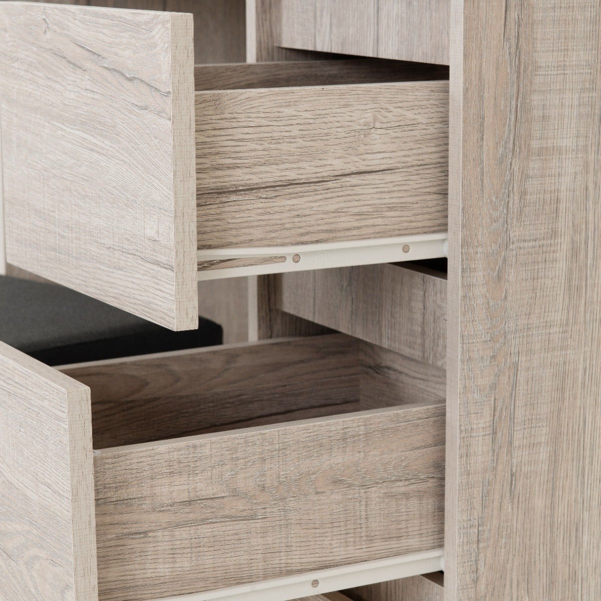 Malvern 3 Drawer Dressing Table Set - Urban Snow/Steel Fabric - view 8