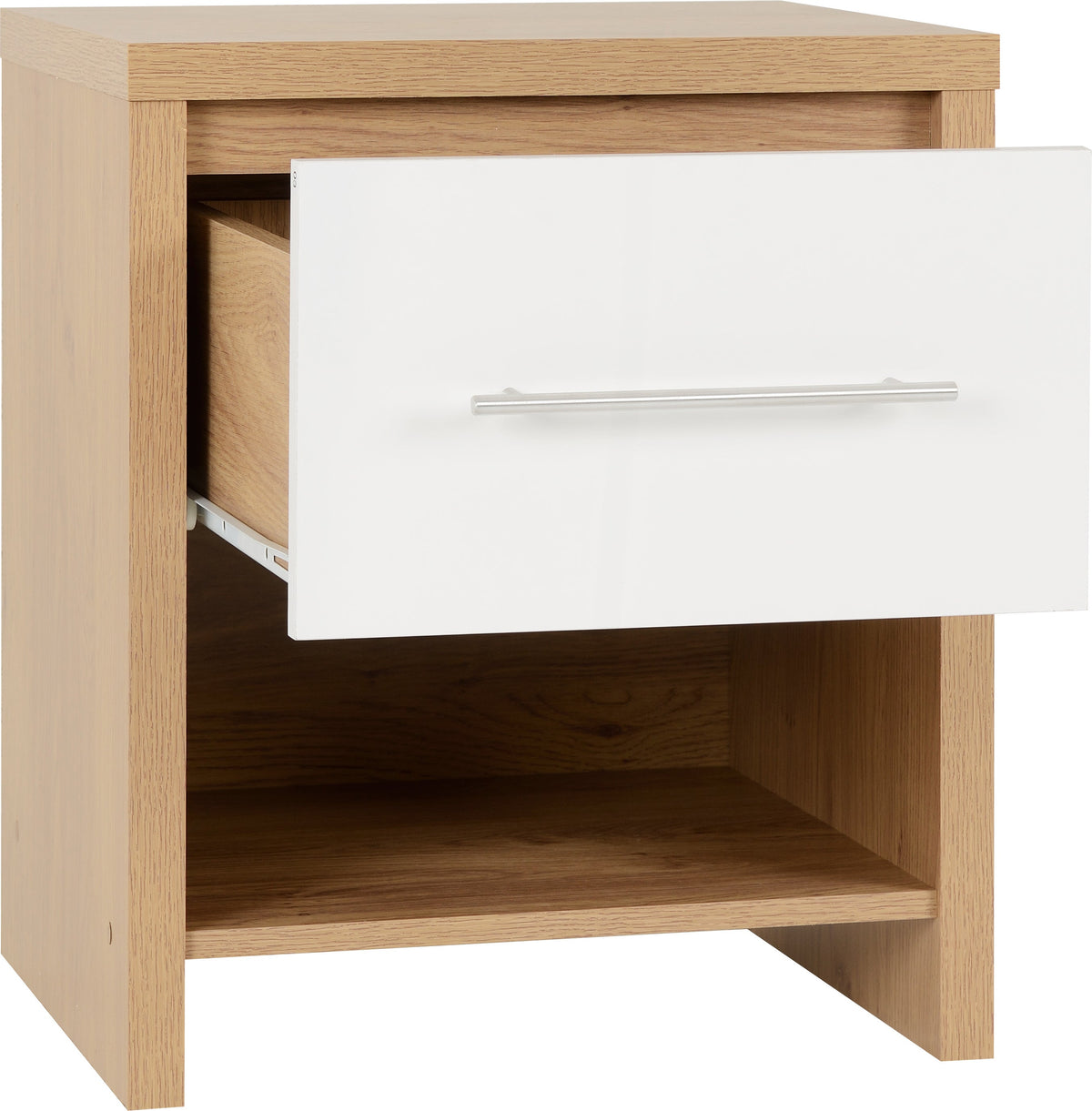 Seville Bedroom Set - White Gloss/Light Oak Effect Veneer - view 11