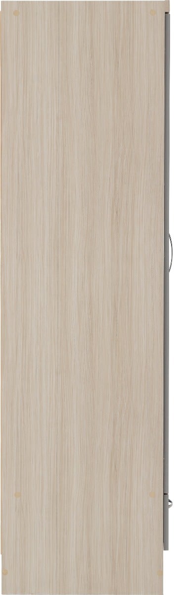 Nevada 2 Door 1 Drawer Wardrobe Bedroom Set - Grey Gloss/Light Oak Effect Veneer - view 6