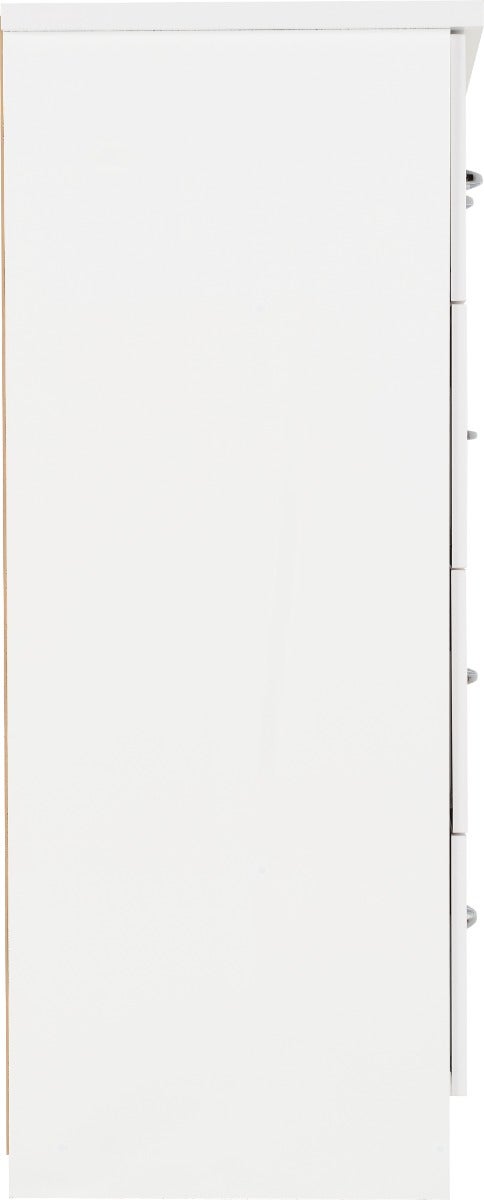 Nevada 4 Door 2 Drawer Wardrobe Bedroom Set - White Gloss - view 11