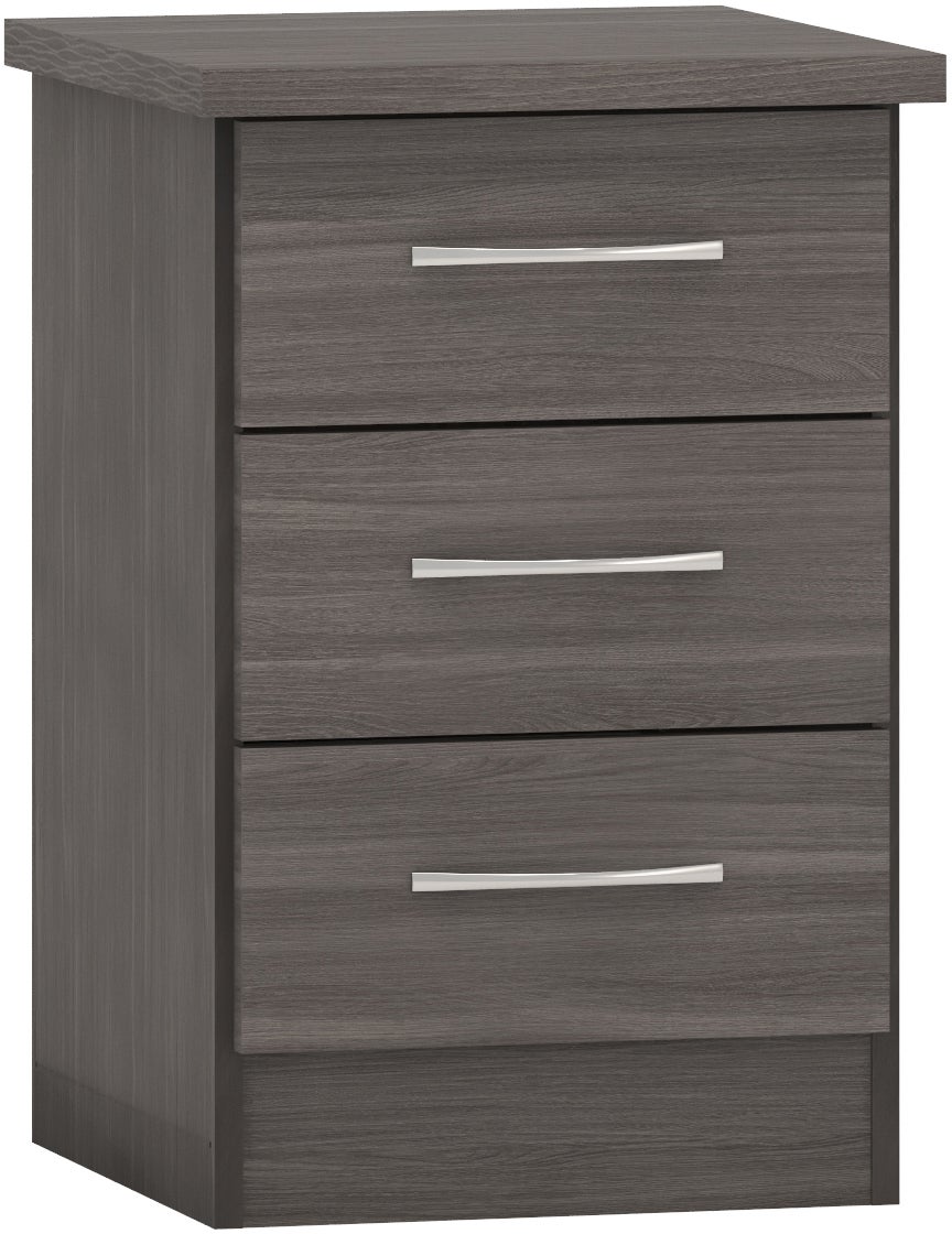 Nevada 4 Door 2 Drawer Wardrobe Bedroom Set - Black Wood Grain - view 13