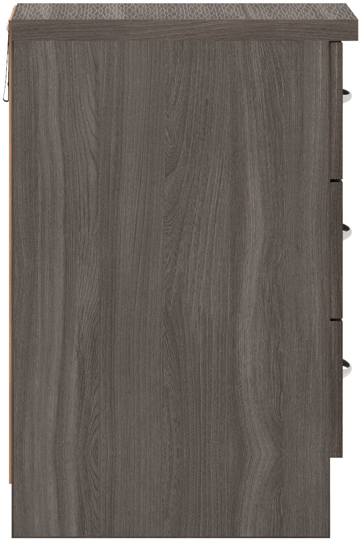 Nevada 4 Door 2 Drawer Wardrobe Bedroom Set - Black Wood Grain - view 16