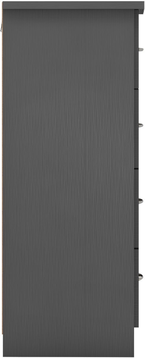 Nevada 4 Door 2 Drawer Wardrobe Bedroom Set - 3D Effect Grey - view 11