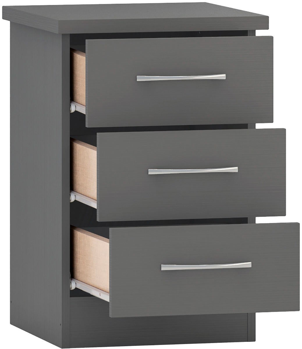 Nevada 4 Door 2 Drawer Wardrobe Bedroom Set - 3D Effect Grey - view 14
