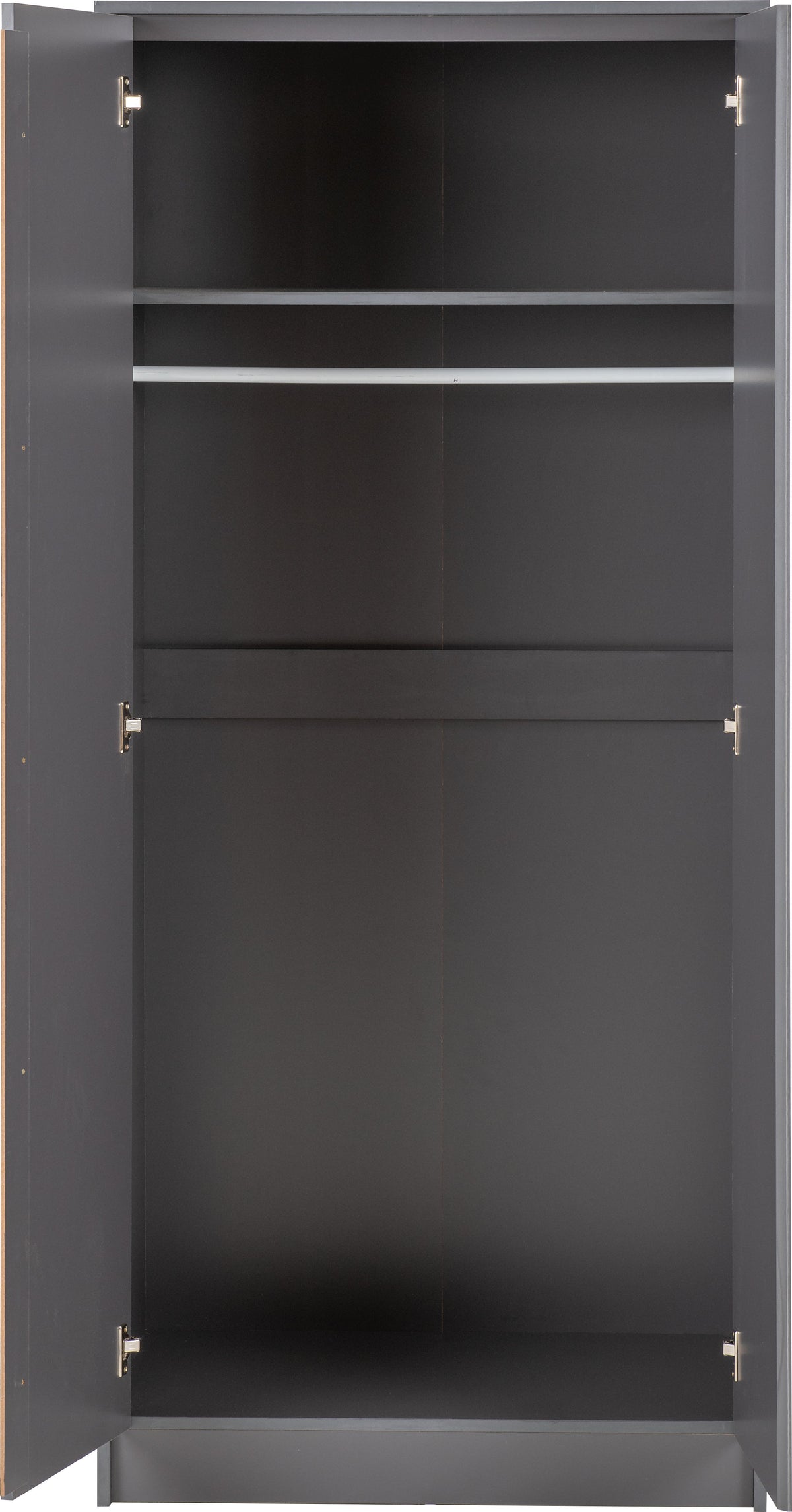 Malvern 2 Door Wardrobe Bedroom Set - Grey - view 20