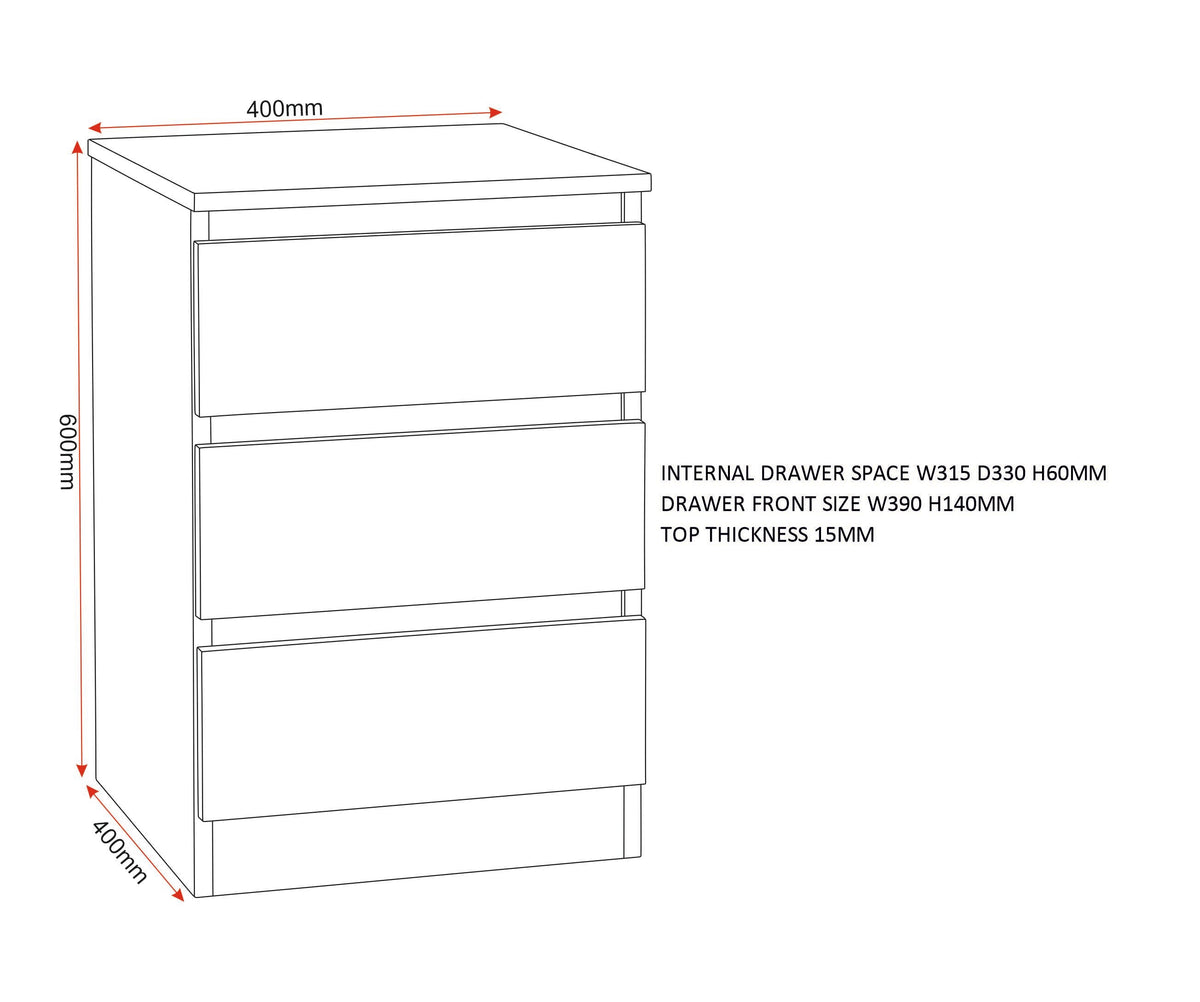 Malvern 2 Door Wardrobe Bedroom Set - Sonoma Oak Effect - view 2