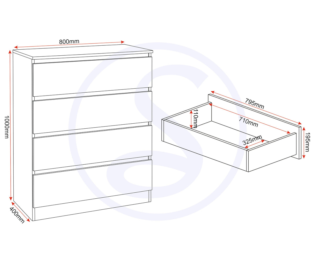 Malvern 3 Door Wardrobe Bedroom Set - Sonoma Oak Effect - view 6