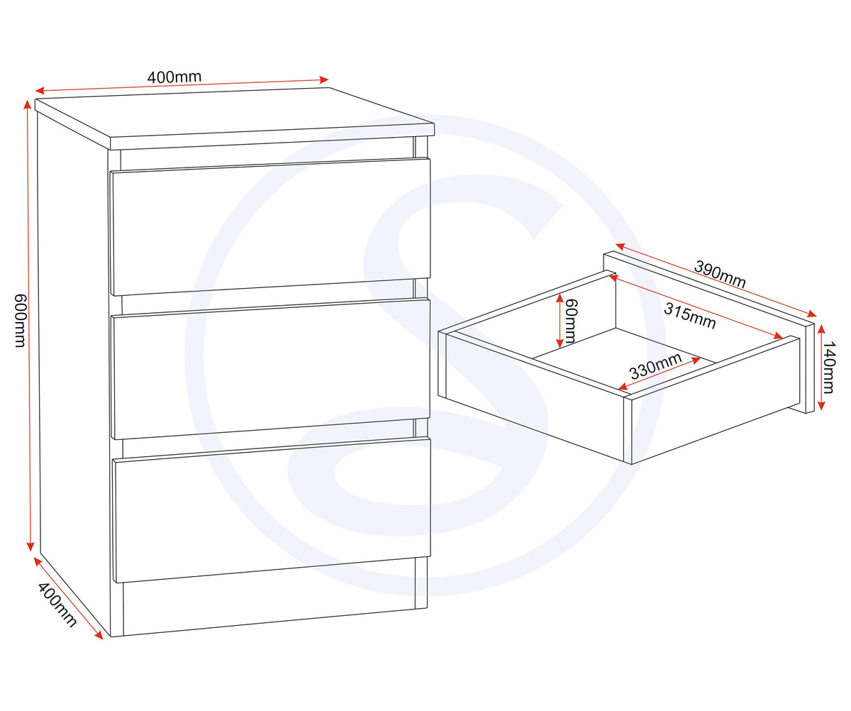 Malvern 2 Door Wardrobe Bedroom Set - Urban Snow - view 5