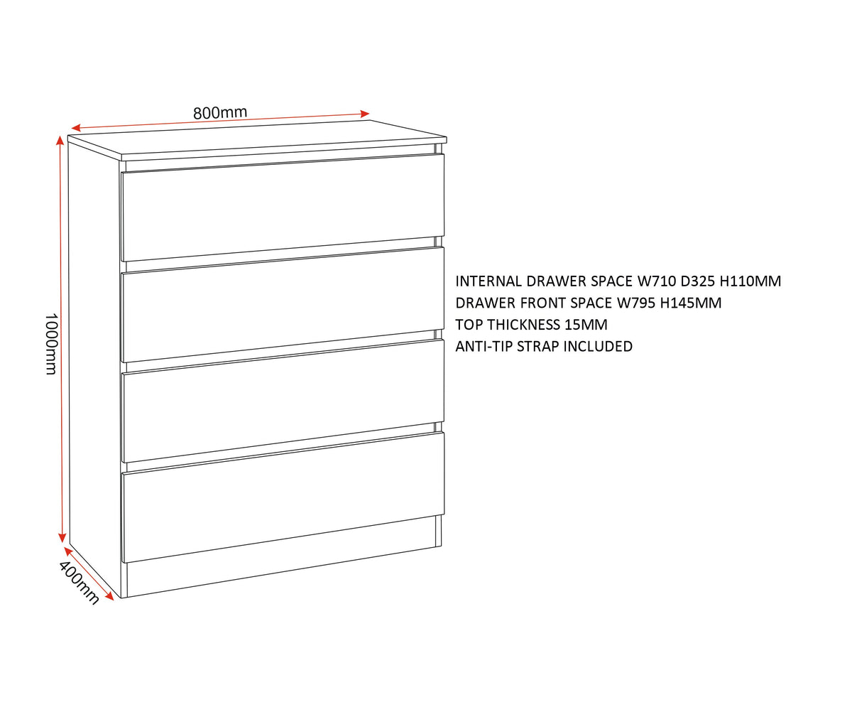 Malvern 3 Door Wardrobe Bedroom Set - Urban Snow - view 5