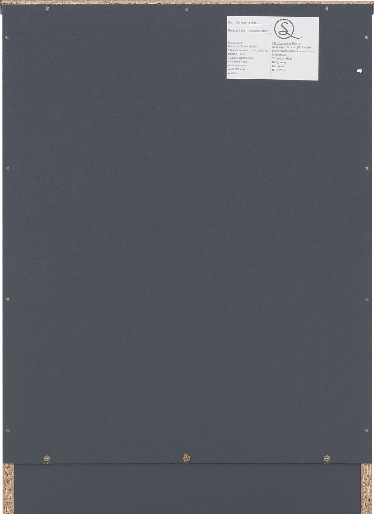 Dakota 2 Door Wardrobe Bedroom Set - Dark Grey - view 10