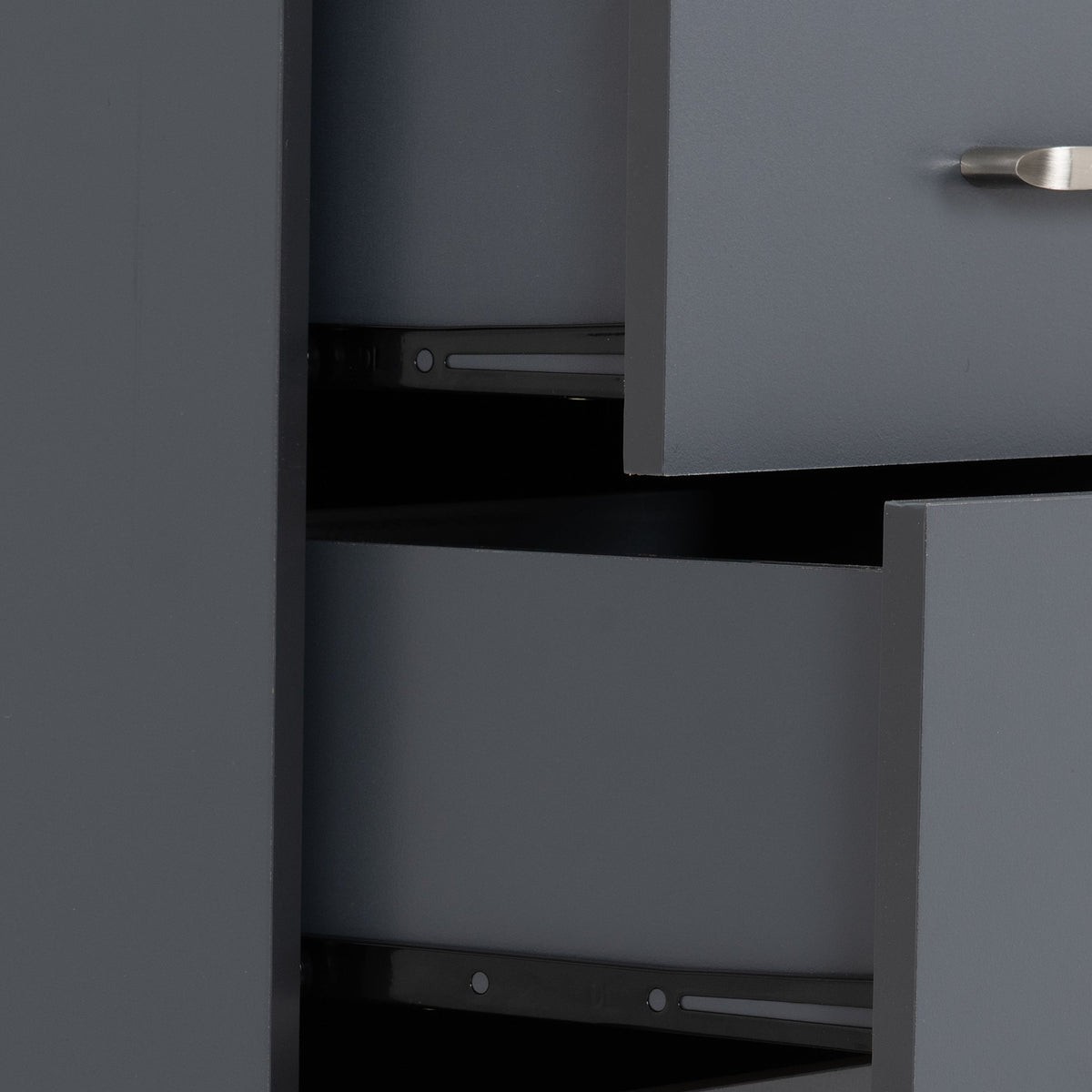 Dakota 3 Door Wardrobe Bedroom Set - Dark Grey - view 9