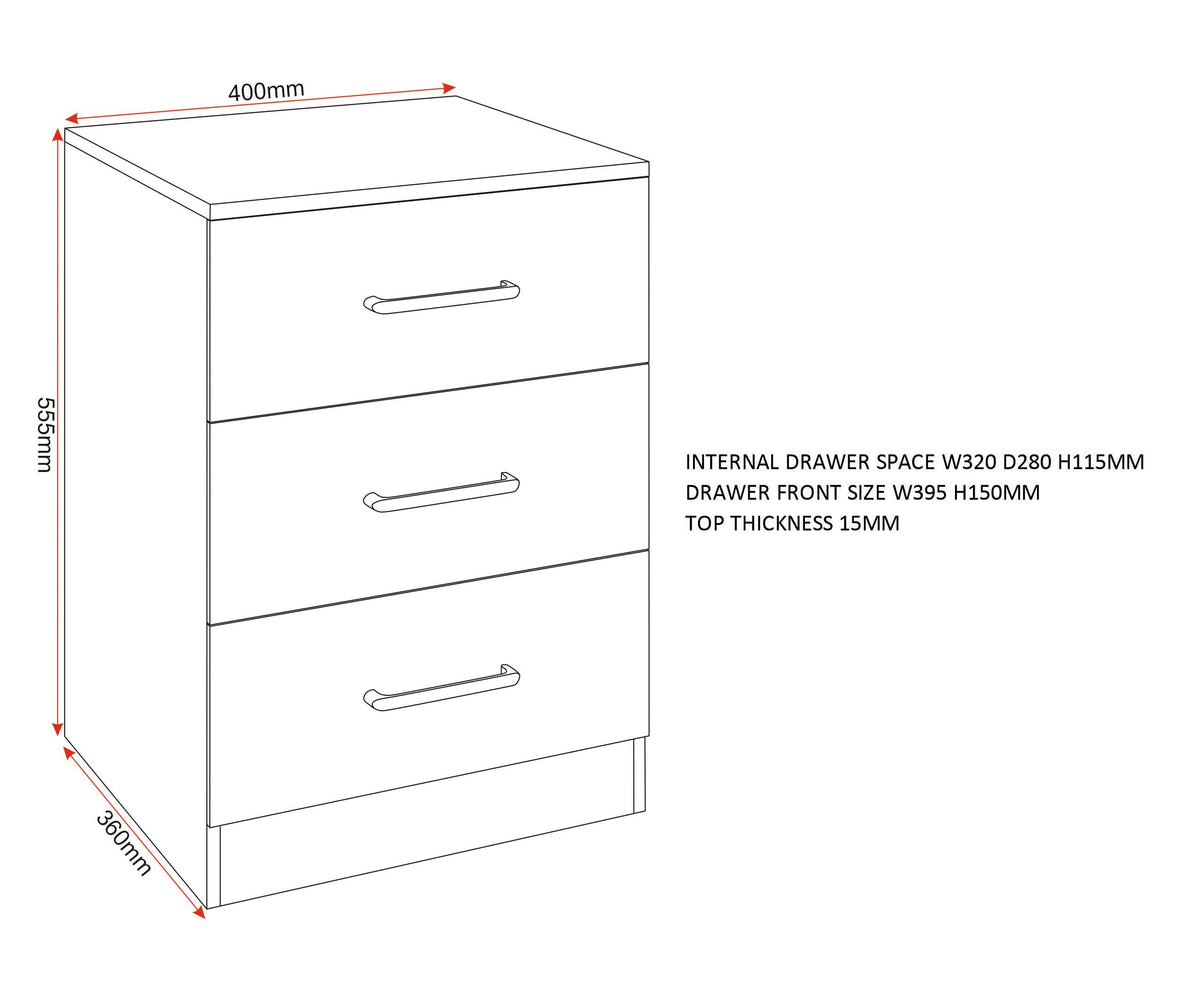 Dakota 2 Door Wardrobe Bedroom Set - Oak Effect - view 2