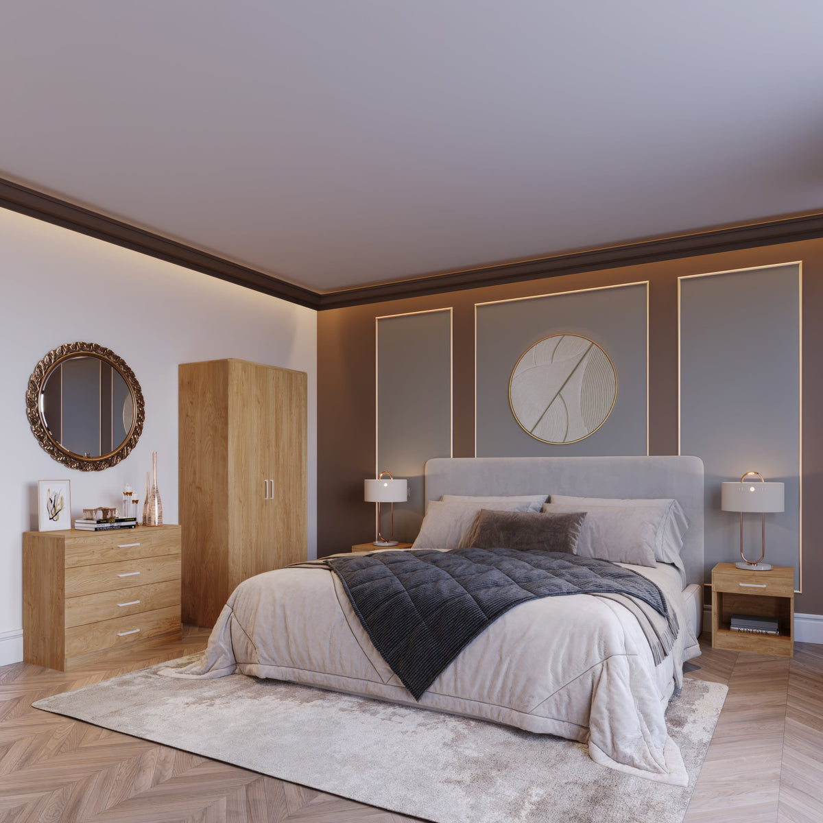 Dakota Trio Set - Oak Effect - view 8