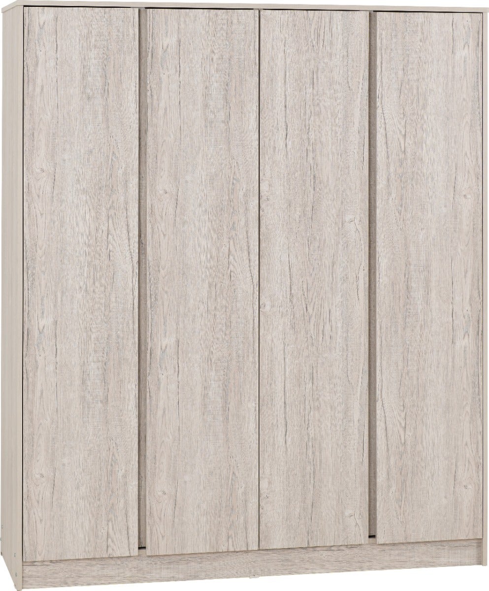 Malvern 4 Door Wardrobe Bedroom Set - Urban Snow - view 4
