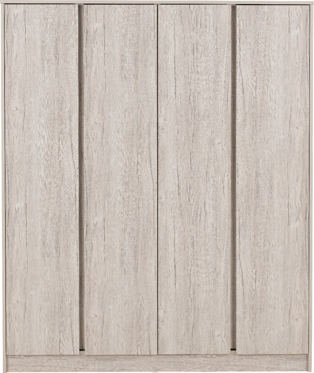Malvern 4 Door Wardrobe Bedroom Set - Urban Snow - view 5