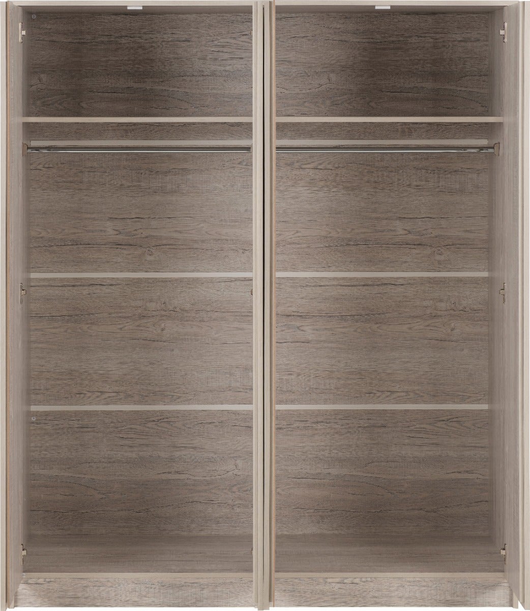 Malvern 4 Door Wardrobe Bedroom Set - Urban Snow - view 6