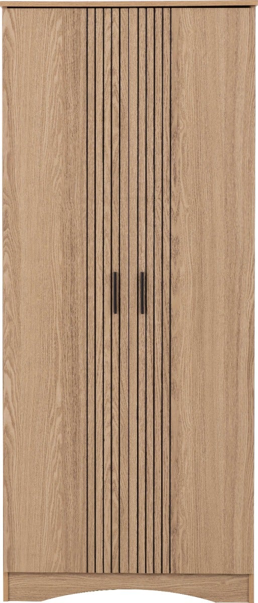 Tessa 2 Door Wardrobe Bedroom Set - Natural Oak Effect - view 4