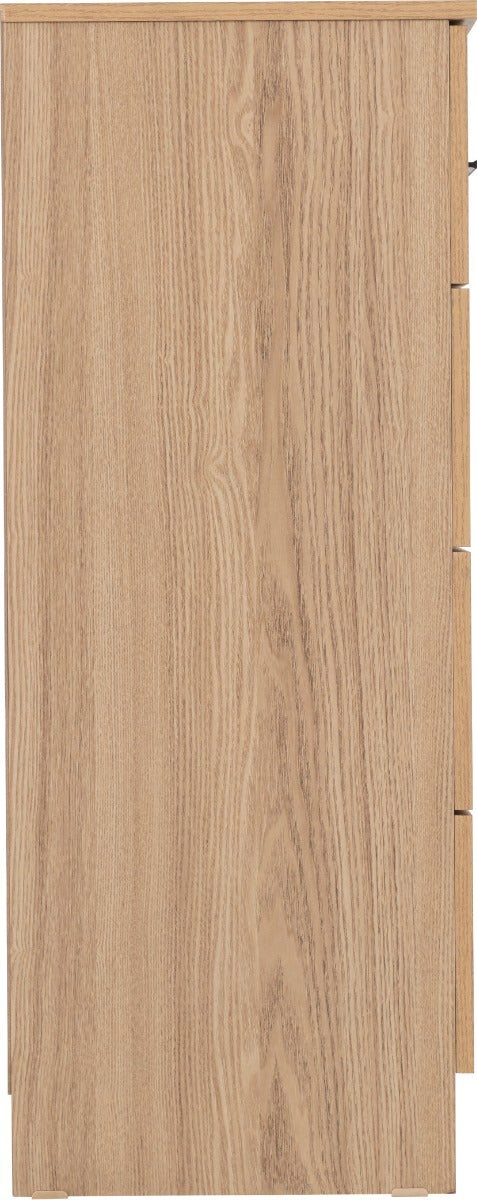 Tessa 3 Door Mirrored Wardrobe Bedroom Set - Natural Oak Effect - view 13