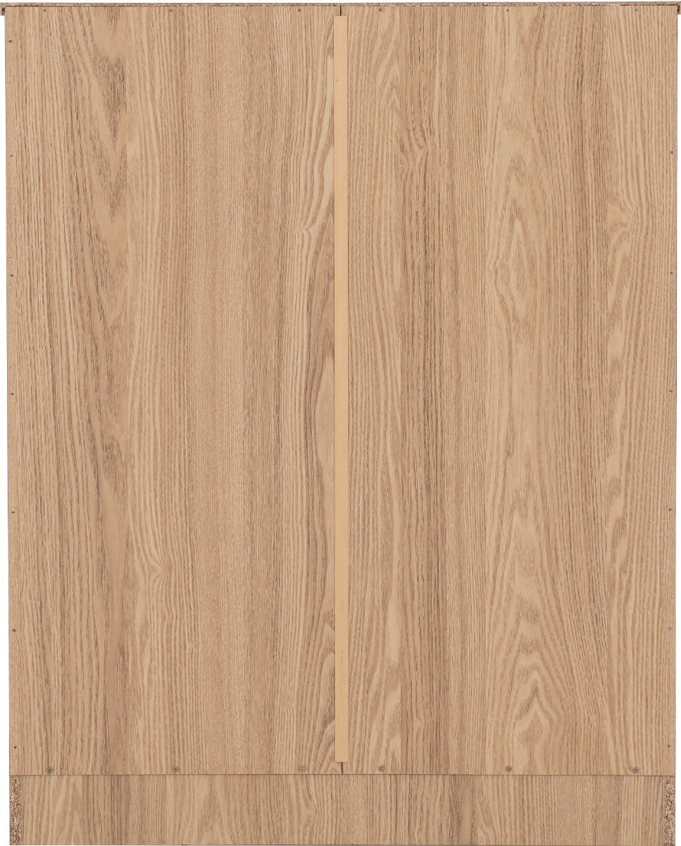 Tessa 3 Door Mirrored Wardrobe Bedroom Set - Natural Oak Effect - view 14