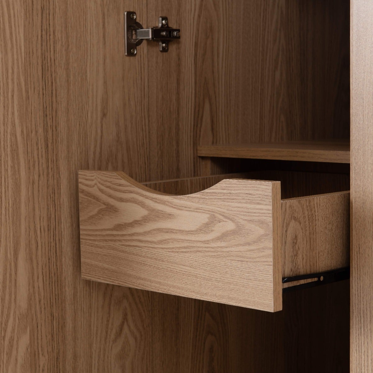 Tessa 4 Door Mirrored Wardrobe Bedroom Set - Natural Oak Effect - view 9