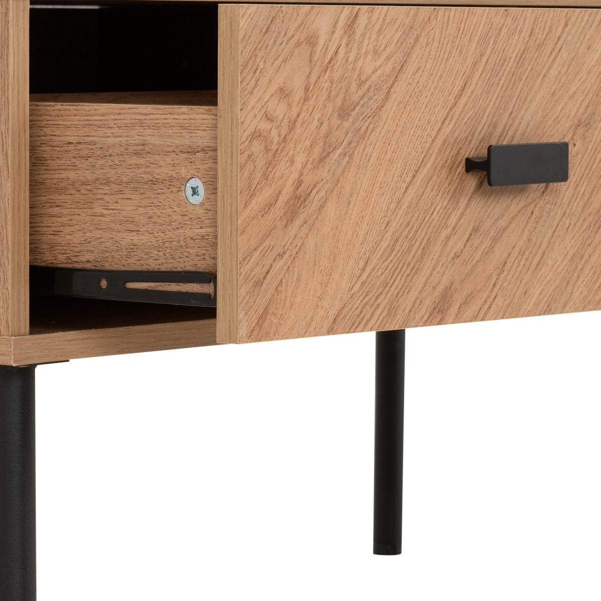 Leon 2 Drawer Coffee Table - Medium Oak Effect - view 7