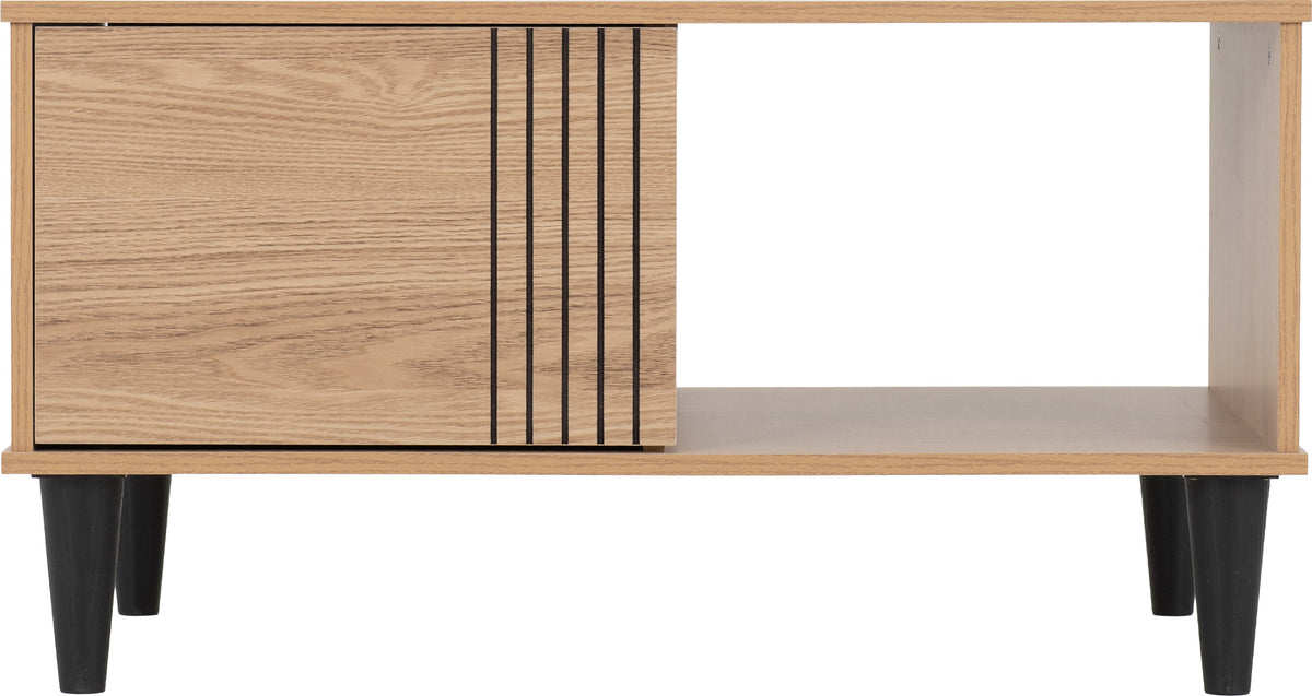 Tessa 1 Door Coffee Table - Natural Oak Effect - view 9