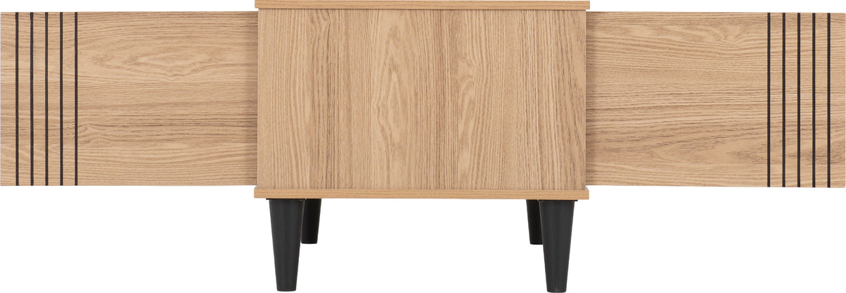 Tessa 1 Door Coffee Table - Natural Oak Effect - view 7