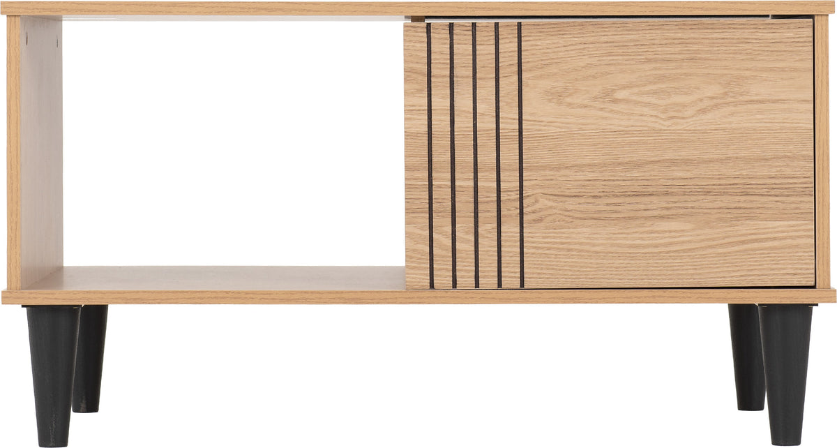 Tessa 1 Door Coffee Table - Natural Oak Effect - view 6