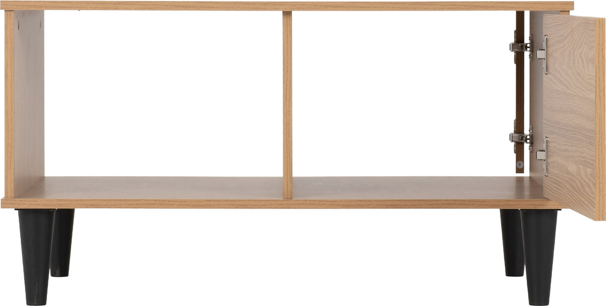 Tessa 1 Door Coffee Table - Natural Oak Effect - view 5