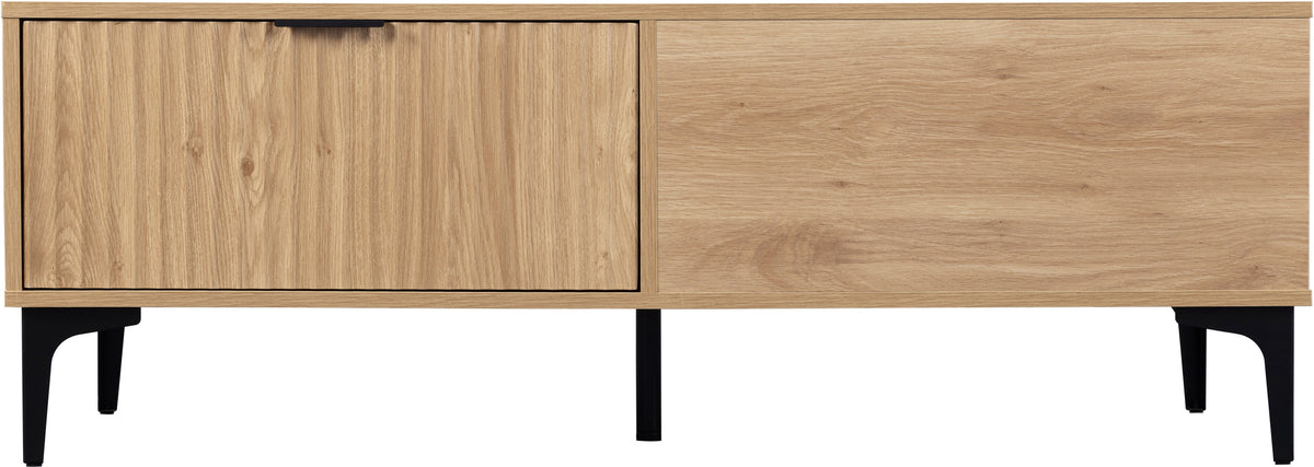 Miami 2 Drawer Coffee Table - Oak Effect/Black - view 8