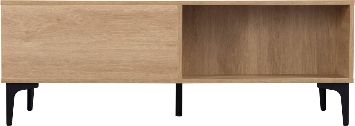 Miami 2 Drawer Coffee Table - Oak Effect/Black - view 6