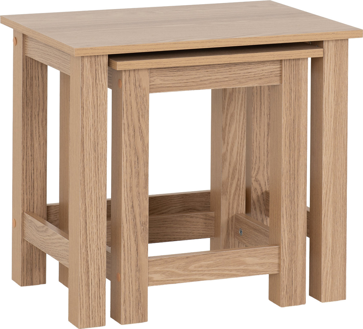 Tessa Nest Of 2 Tables - Natural Oak Effect - view 7