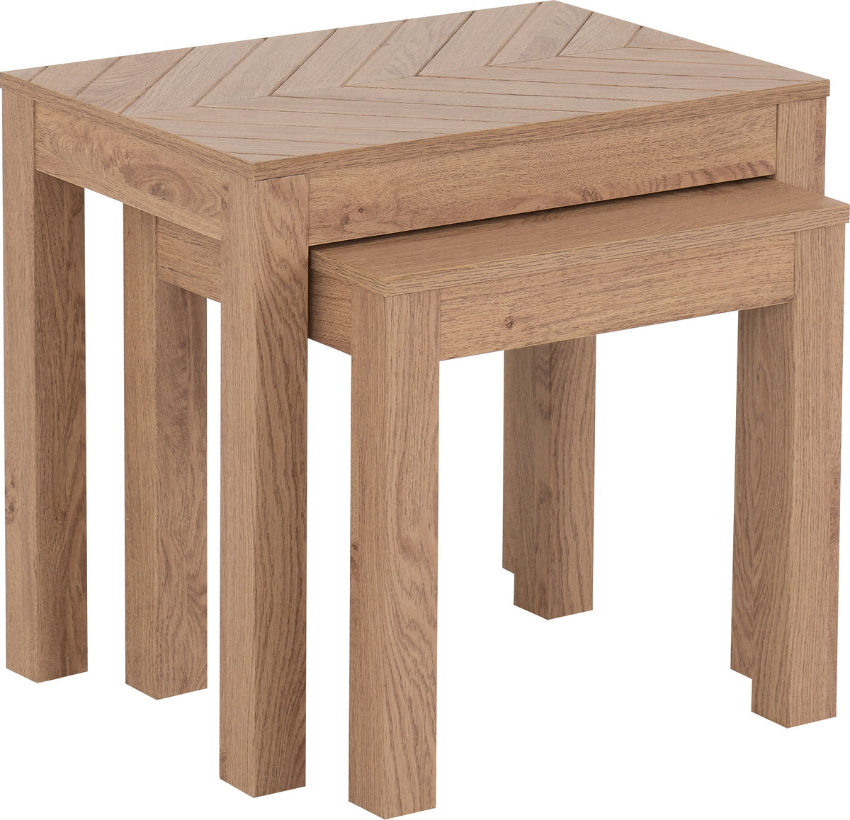 Leon Nest Of 2 Tables - Medium Oak Effect - view 7