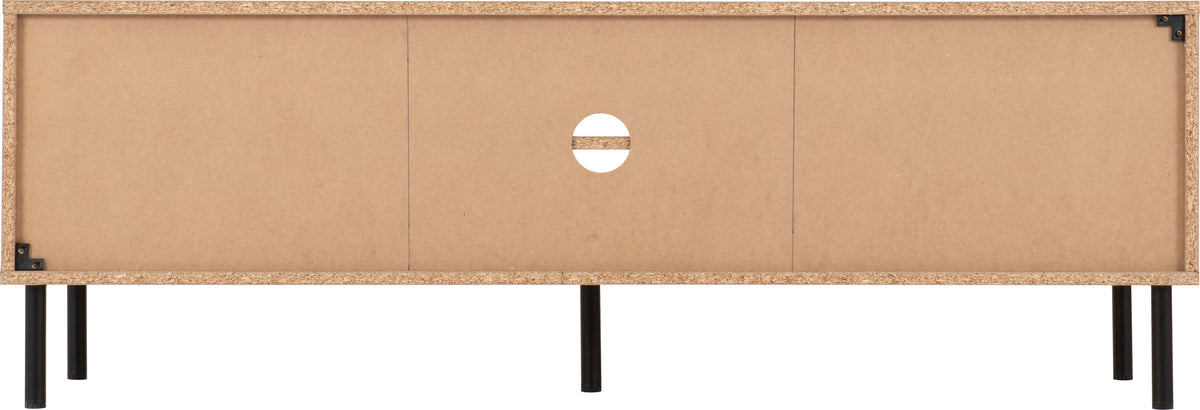 Leon 2 Door TV Unit - Medium Oak Effect - view 4