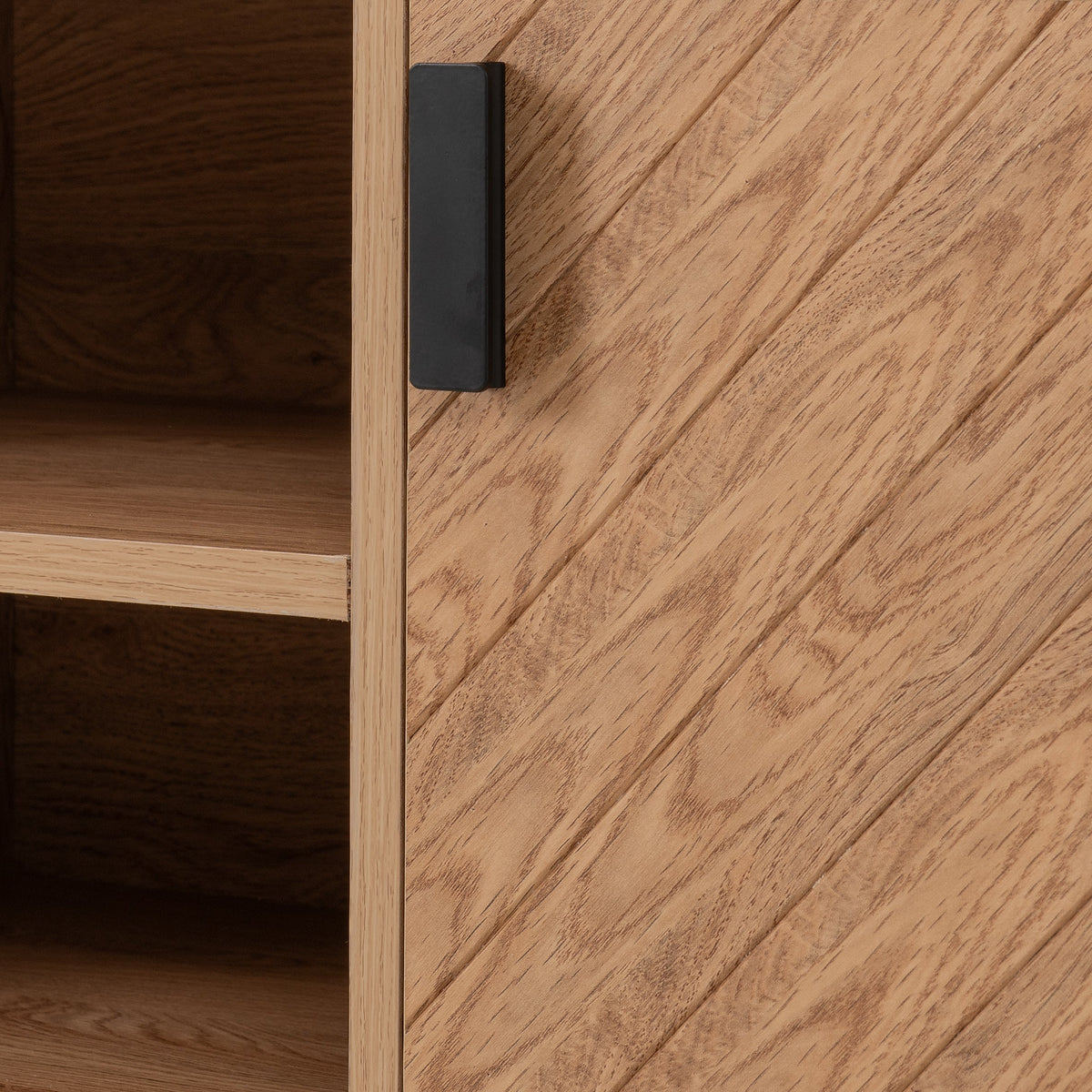 Leon 2 Door TV Unit - Medium Oak Effect - view 3