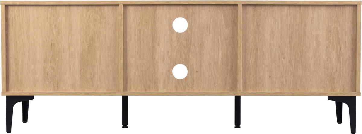 Miami 2 Door TV Unit - Oak Effect/Black - view 2