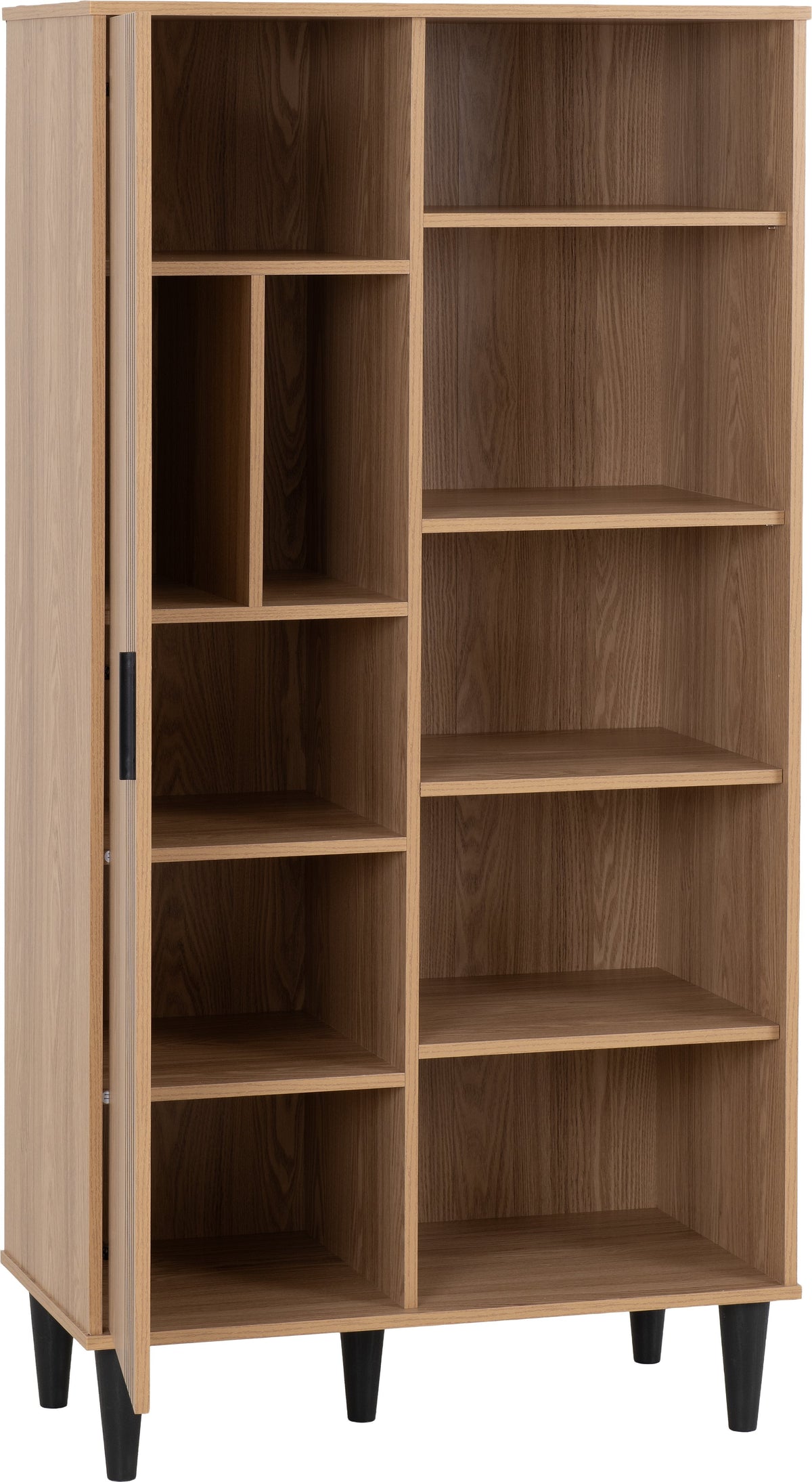 Tessa 1 Door Bookcase Unit - Natural Oak Effect - view 8