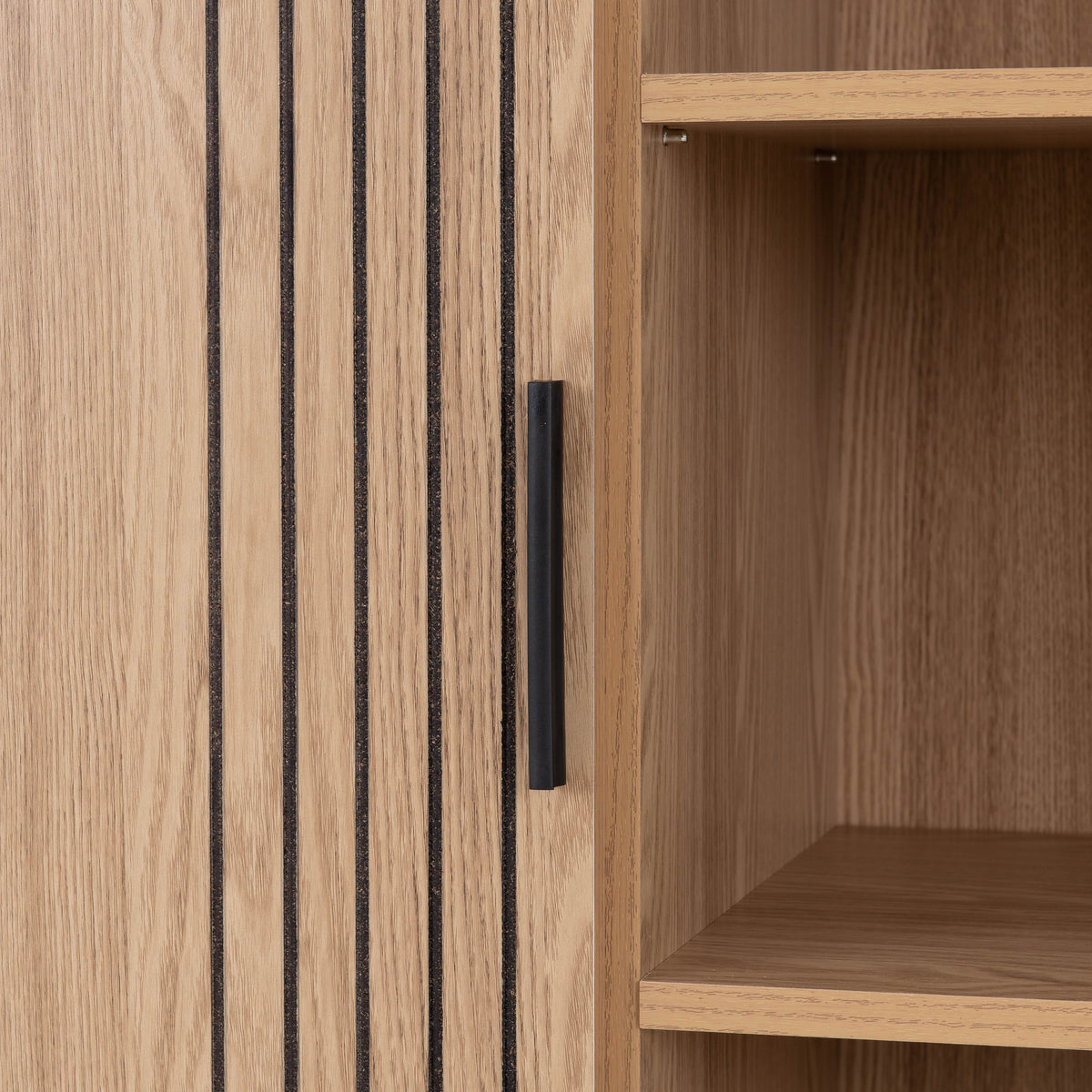 Tessa 1 Door Bookcase Unit - Natural Oak Effect - view 4