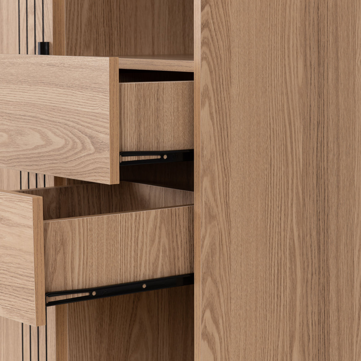 Tessa 1 Door 2 Drawer Bookcase Unit - Natural Oak Effect - view 5