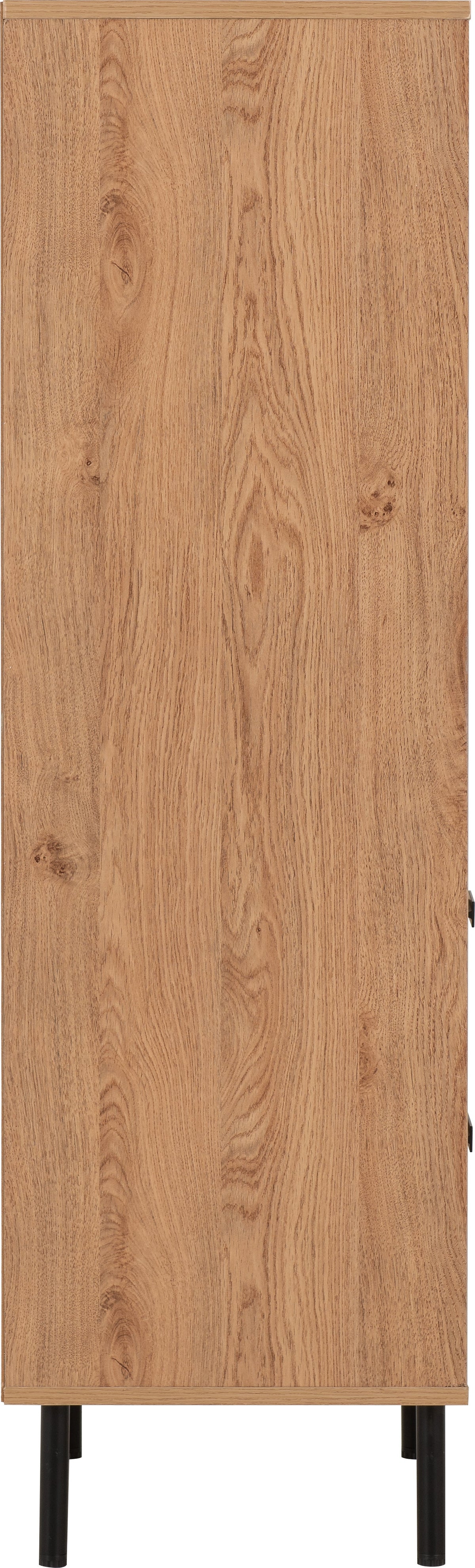 Leon 2 Drawer 2 Shelf Cabinet - Medium Oak Effect - view 8