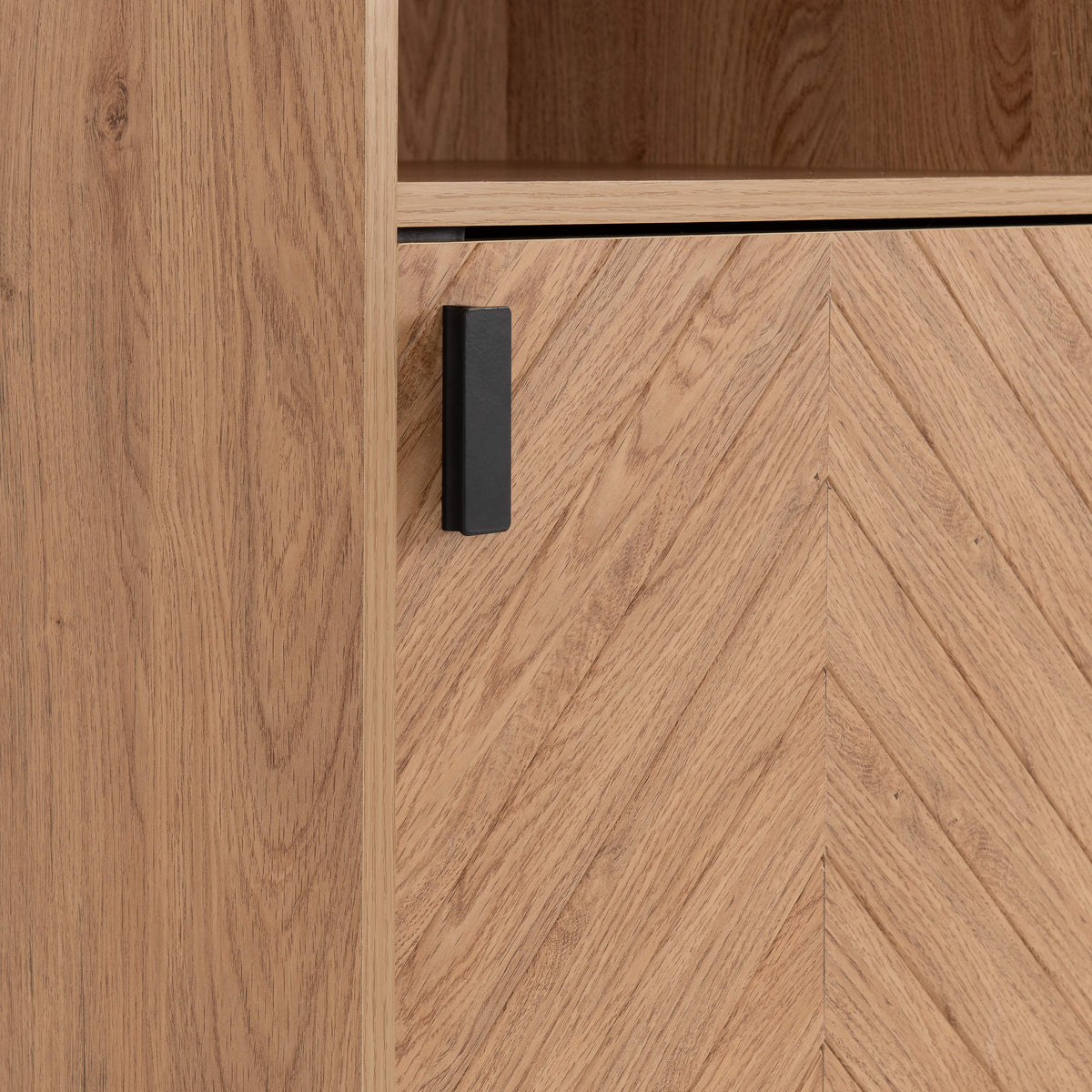 Leon 2 Drawer 2 Shelf Cabinet - Medium Oak Effect - view 5