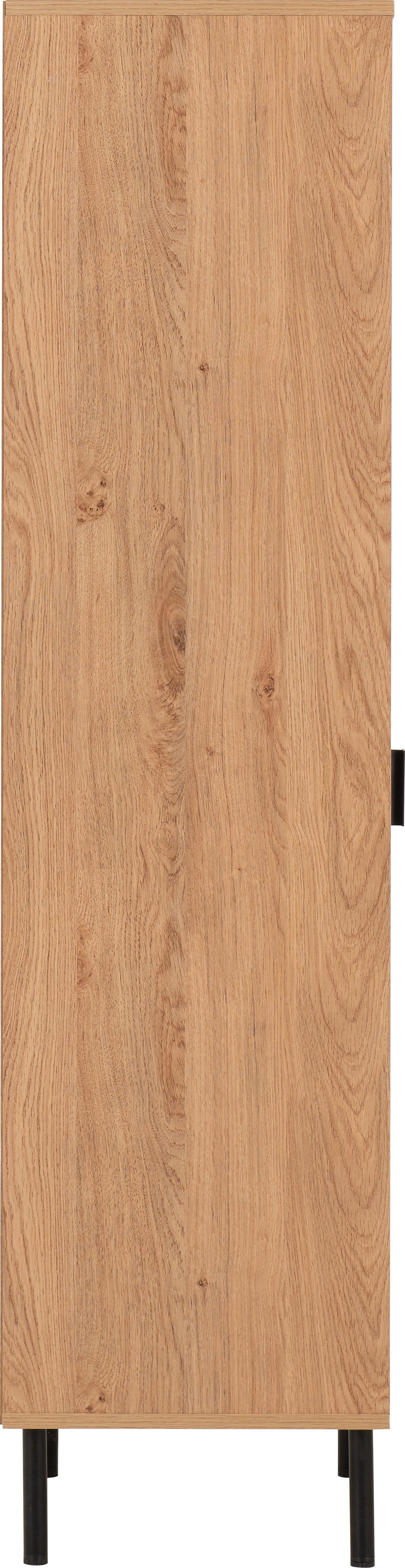 Leon 1 Door 2 Shelf Cabinet - Medium Oak Effect - view 9
