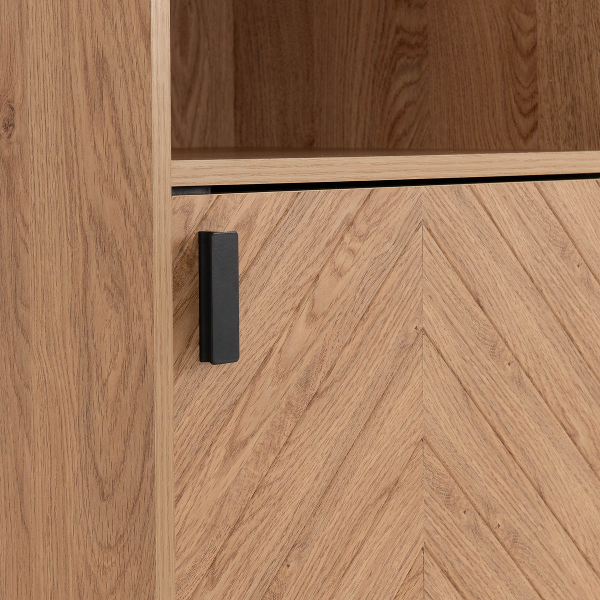 Leon 1 Door 2 Shelf Cabinet - Medium Oak Effect - view 7